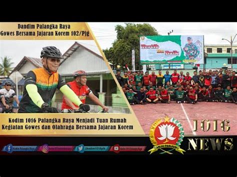 Dandim 1016 Palangka Raya Beserta Jajaran Gowes Bareng Danrem 102 Panju