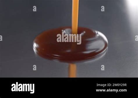 Salty Melted Caramel Is Poured To The Metal Surface In The Kitchen Making Of The Candies