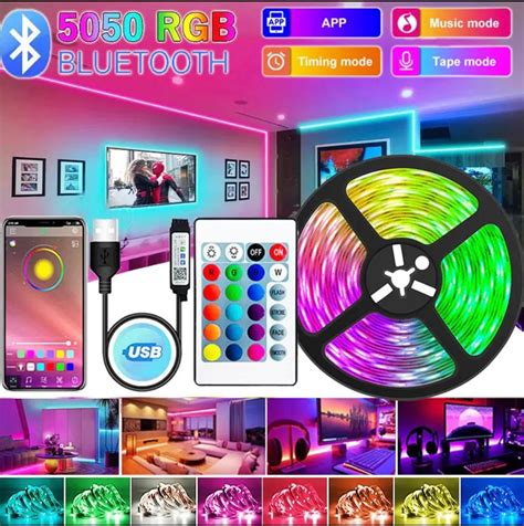 Світлодіодна LED-стрічка 10 метрів із пультом RGB. LED стрічка ...
