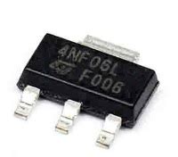 Kit 10 Peças Transistor Mosfet STN4NF06L SOT 223 SMD 60V 4A 4NF06L