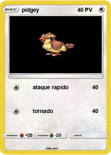 Pokémon pidgey 224 224 ataque rapido Mi carta pokémon