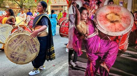 Ganesh Chaturthi 2023 How Women Of Mumbais Dhol Tasha Groups Are