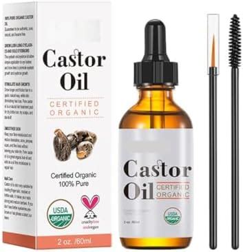 Castor Oil Oz Usda Certified Organic Pure Cold Pressed