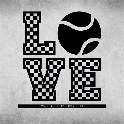 Tennis Svg File Love Tennis Svg Tennis Svg Tennis Cut Etsy New Zealand