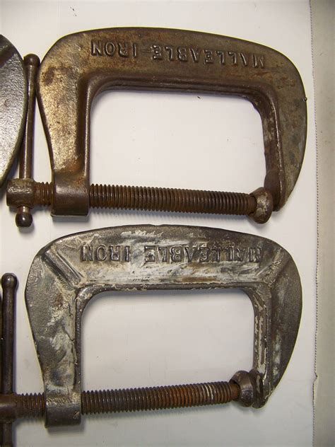 4 Vintage C Clamp 3 Malleable Iron Made In The USA Brink Cotton B C