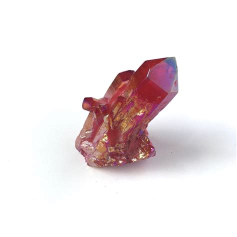 Red Aura Quartz Cluster Red Aura Cluster Titanium Aura Etsy