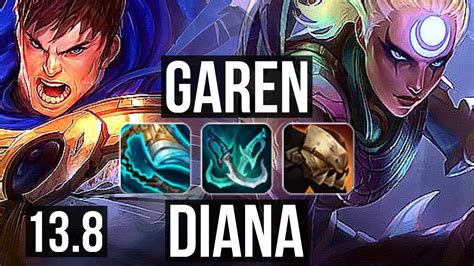 Garen Vs Diana Mid Rank Garen Godlike Games Tr