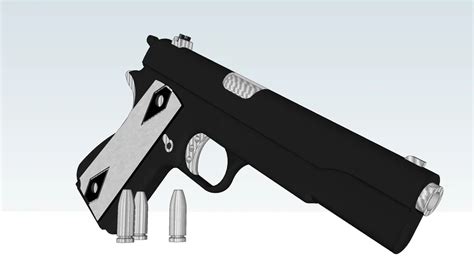 Colt M1911 Blackchrome 3d Warehouse