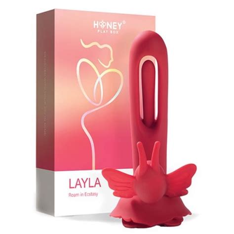 Layla Rosy Flapping Remote Controlled G Spot Vibrator With Butterfly Clit Stimulator Red Sex