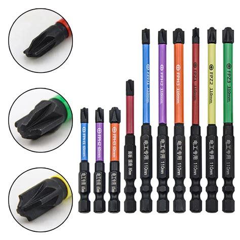 10pcs 65 110mm Special Cross Screwdriver Bit For Electricians Fph1 Fpz1