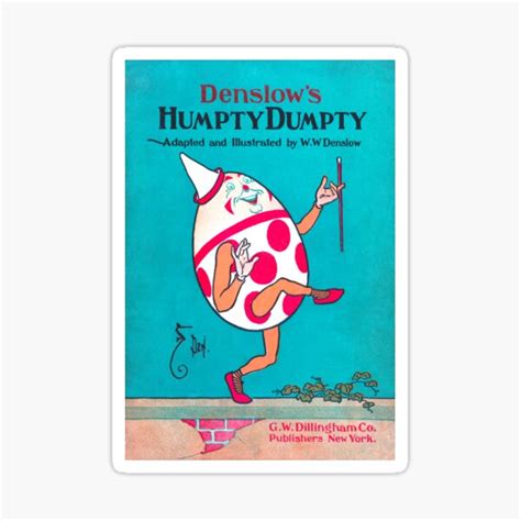 Humpty Dumpty Vintage Book Cover Sticker For Sale By Betelgeusex3 Redbubble