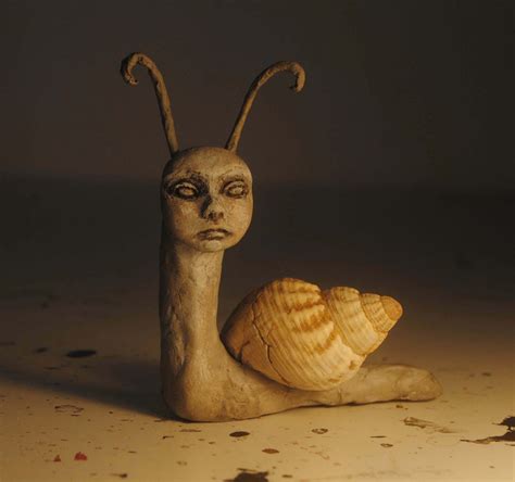 Hand Made Anthropomorphic Snail Art Sculpture Snail Art