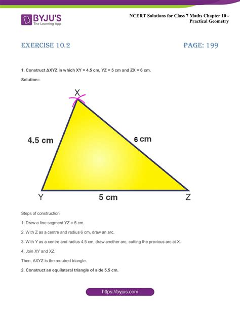 NCERT Solutions for Class 7 Maths Chapter 10 Practical Geometry ...