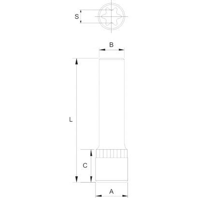 Autotek Herramientas Para Taller Mecanico Dado Torx Hembra Largo 3 8