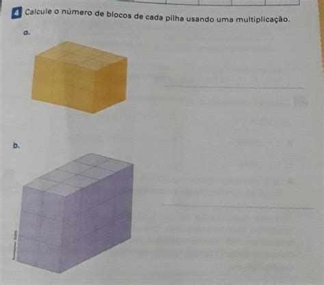 Calcule A Quantidade De Blocos De Cada Pilha Usando Uma Multiplica O