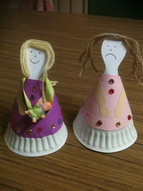 King Solomons Wisdom Two Ladies Made From Two Paper Plates Come To