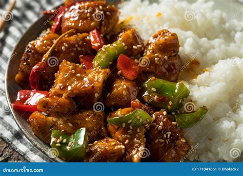 Homemade Spicy Szechuan Chicken Stock Image - Image of healthy, kung ...