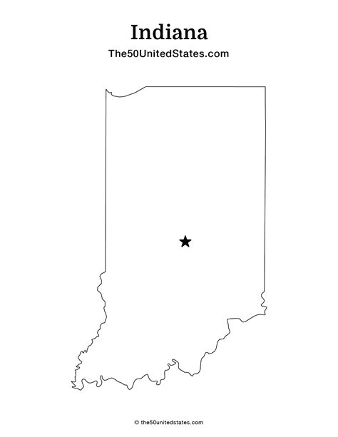 Free Printable State Map Of Indiana With Cities Labeled The 50