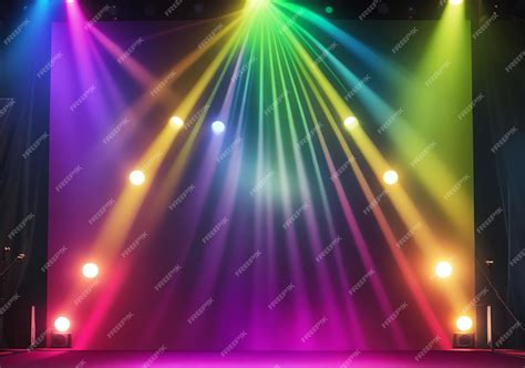 Premium Photo Colorful Stage Lights Background