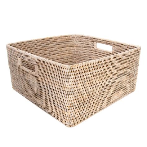 Greyleigh Rattan Square Basket With Handles Reviews Wayfair