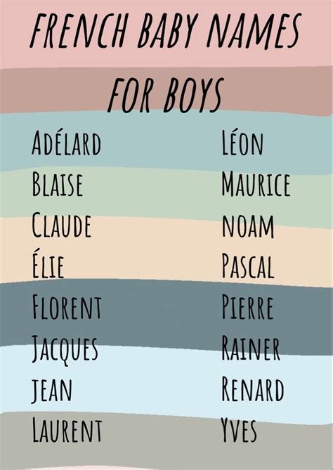 88 Unique French Boy Names That Are Actually Cool Artofit