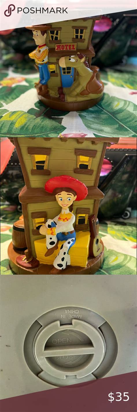 Pixar Walt Disney Land Toy Story Woody Jessie Bullseye Coin Bank