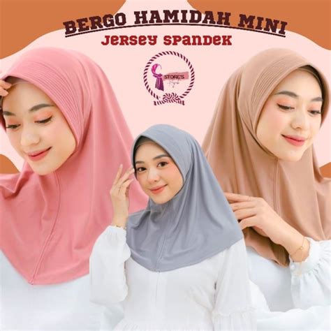 Jual Jilbab Bergo Hamidah Spandek Hamidah Size M Jersey Shopee