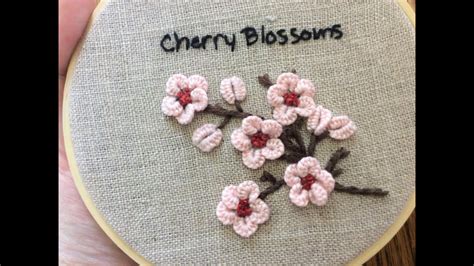 Cherry Blossom Embroidery Youtube