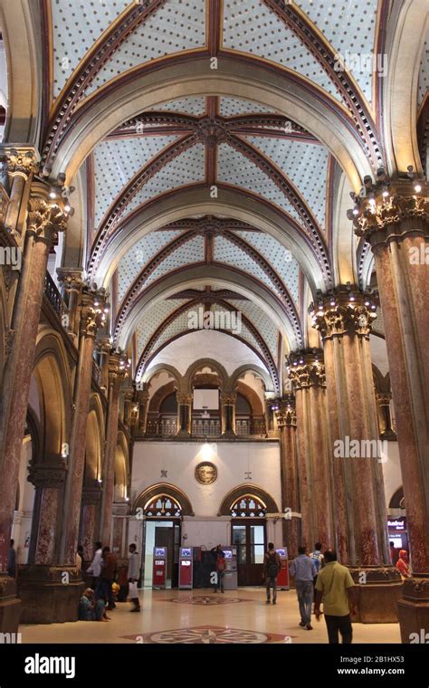 8 Sept 2019, Mumbai, Maharashtra, India. Interior of Chhatrapati ...