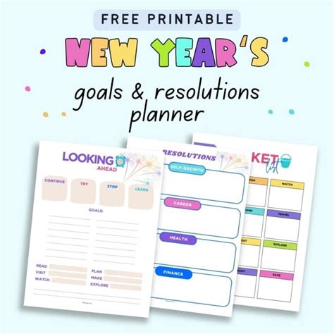 Free New Years Resolution Printable - The Artisan Life