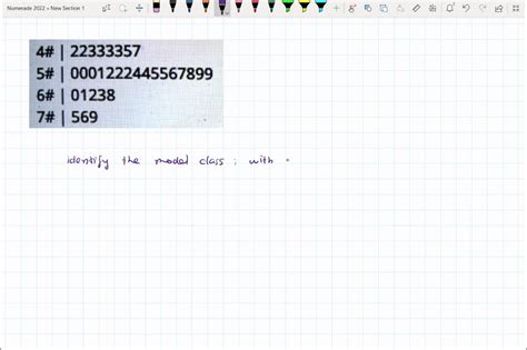 Solved Here Is A Data Set Summarized As A Stem And Leaf Plot 4 22 333