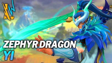 Zephyr Dragon Master Yi Skin Spotlight Wild Rift Youtube