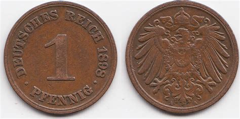 Kaiserreich 1 Pfennig 1898 A großer Adler Kupfer gutes sehr schön