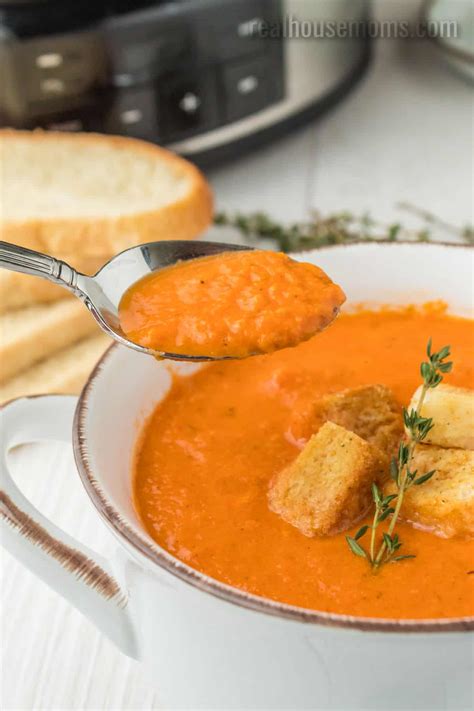 Slow Cooker Classic Tomato Soup ⋆ Real Housemoms