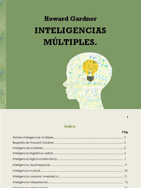 Inteligencias Múltiples Howard Gardner Ciencias Del Comportamiento