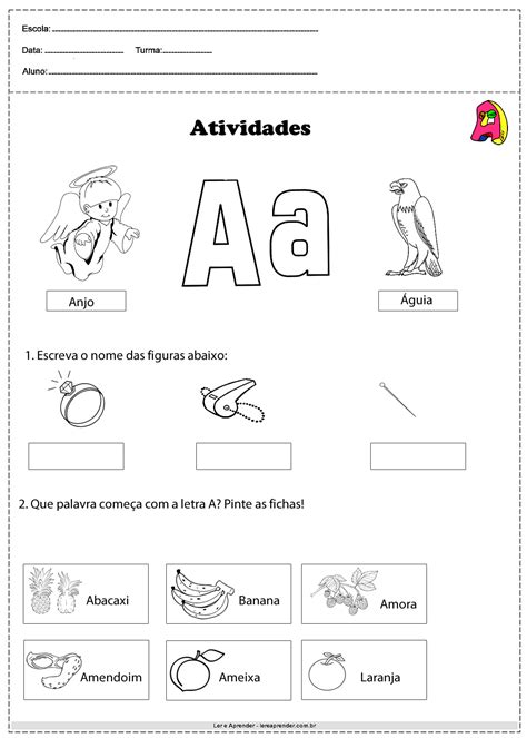 Arquivo Para Escreva O Nome Das Figuras Corretamente 3AC