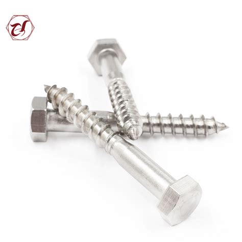 Stainless Steel Din Hex Head Lag Wood Screw Wood Screw And