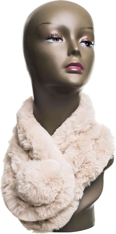 Fur Collar Scarf For Women Faux Fur Scarves Neck Shrug For Spring Fall