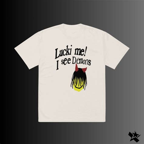 Lucki Demons Oversized Graphic Tee New Drank Lucki Merch T Shirt Grunge