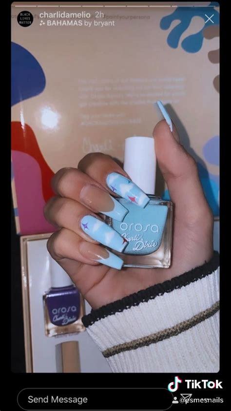 Charli Damelio Inspired Nails Cloud Nails Press On Etsy Video