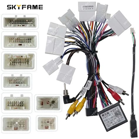 SKYFAME Car 16pin Wiring Harness Adapter Canbus Box Decoder Android