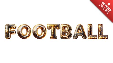 Football Disco Ball 3d Alphabet Font Generador De Efectos De Texto