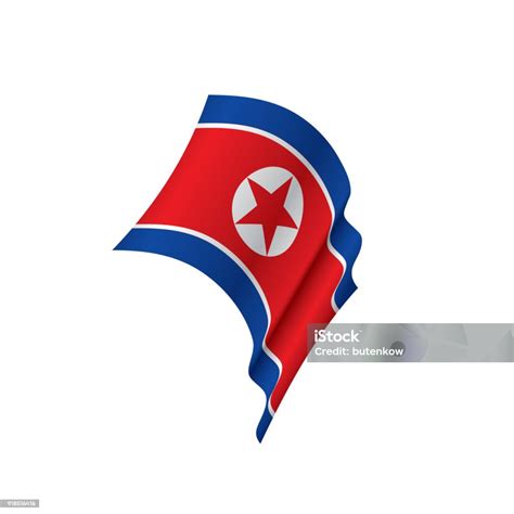 Bendera Korea Utara Ilustrasi Vektor Ilustrasi Stok Unduh Gambar