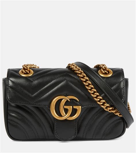 Gg Marmont Mini Shoulder Bag In Black Gucci Mytheresa