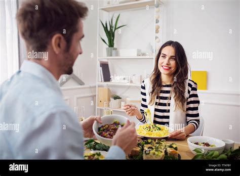 Woman Eating Spaghetti Hi Res Stock Photography And Images Alamy