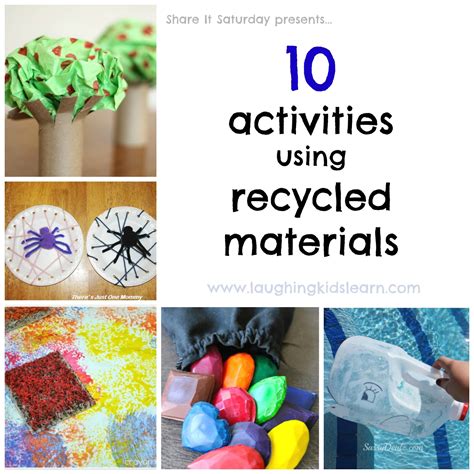 Share It Saturday - 10 activities using recycled materials - Laughing ...