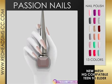 Passion Nails Redheadsims Cc