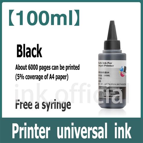 100ml Ink Refill For Canon Ip2870 Ts207 Ts307 Mg2470 Mg2570 Mg2570s