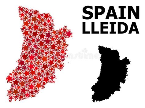 Mapa Del Mosaico De Hojas De Vino Y Uva De La Provincia De Lleida