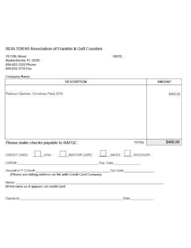 5 Sponsorship Invoice Templates Pdf Free And Premium Templates